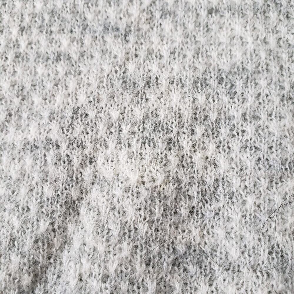 Quince Baby Alpaca Wool Diamond Stitch Crew Light Gray Sweater Medium NWT - Picture 12 of 12